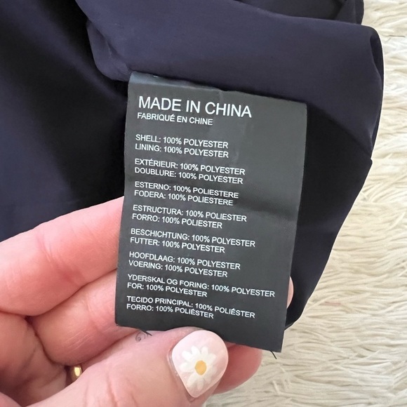 Club Monaco Navy Blue Bell Sleeve Sheath Dress - Size 00 - Picture 5 of 10